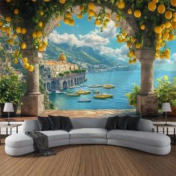 Tenture Murale Paysage Arche aux Citrons d'Amalfi