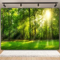 Tenture Murale Paysage "Clairière Lumineuse aux Rayons d’Été"