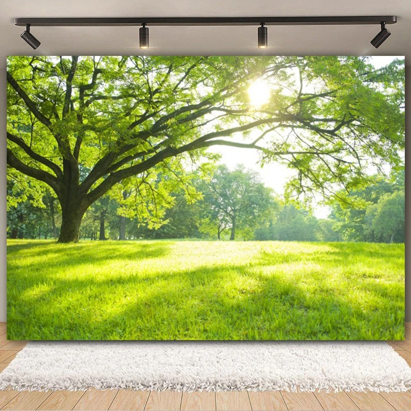 Tenture Murale Paysage "Clairière Lumineuse sous le Grand Chêne"