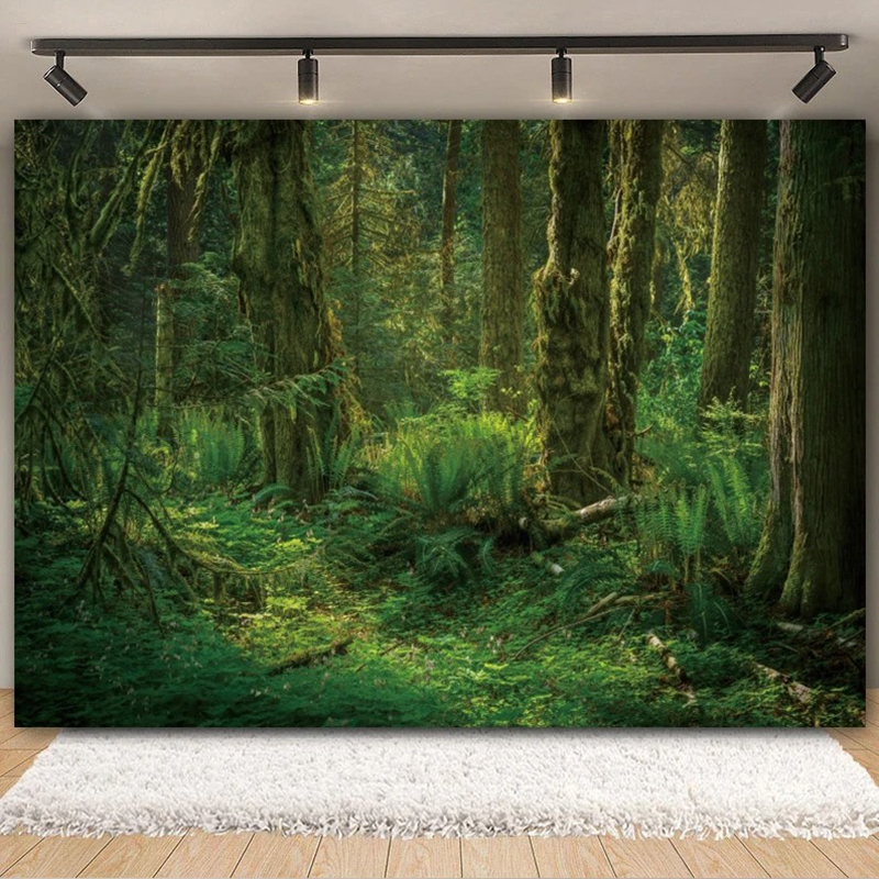 Tenture Murale Paysage "Forêt Ancienne aux Mousses Profondes"