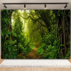 Tenture Murale Paysage "Sentier Émeraude de la Forêt Tropicale"