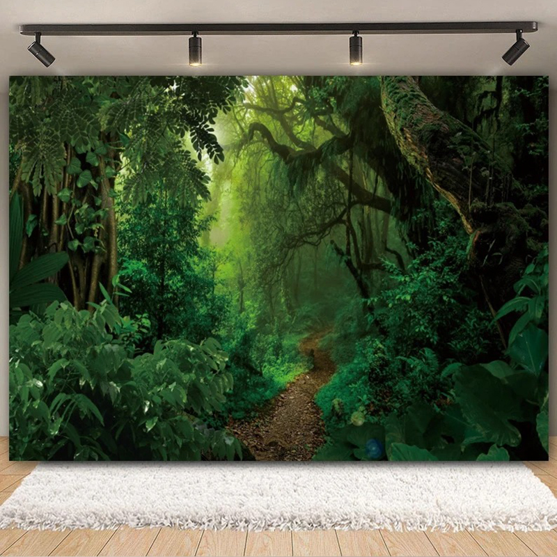 Tenture Murale Paysage "Sentier Émeraude des Brumes"