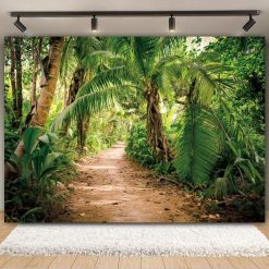 Tenture Murale Paysage "Sentier Tropical sous les Palmes"