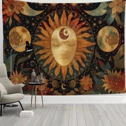 Tenture Murale Astrologie Soleil Mystique