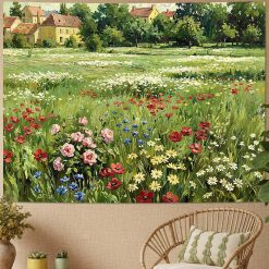 Tenture Murale Bohème "Prairie Fleurie des Beaux Jours"
