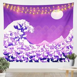 Tenture Murale Japonaise "La Grande Vague aux Chats"