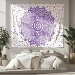 Tenture Murale Mandala Brume Lavande