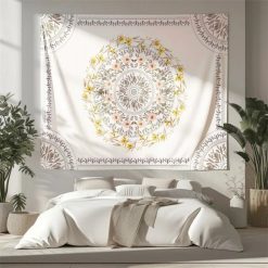 Tenture Murale Mandala "Couronne Printanière"