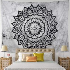 Tenture Murale Mandala "Équilibre Minéral"