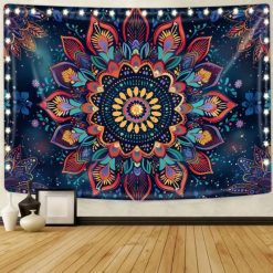 Tenture Murale Mandala Jardin Stellaire