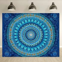 Tenture Murale Mandala "Lagon Sacré"