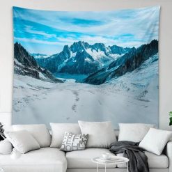Tenture Murale Nature Glacier des Alpes et Pics de Haute Montagne
