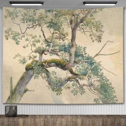 Tenture Murale Nature – Arbre Lunaire & Éclats d'Or
