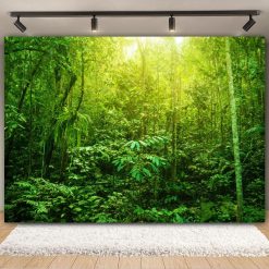 Tenture Murale Paysage "Canopée Émeraude de la Forêt Vivante"