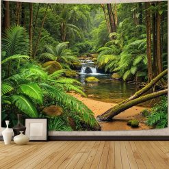 Tenture Murale Paysage Cascade au Cœur de la Jungle