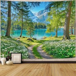 Tenture Murale Paysage Chemin Vers le Lac Alpin