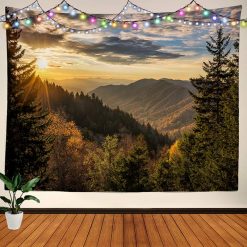 Tenture Murale Paysage Crépuscule sur les Montagnes