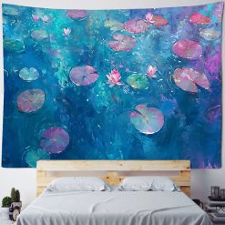 Tenture Murale Paysage "Nymphéas en Peinture à l'Huile"
