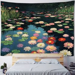 Tenture Murale Paysage "Nymphéas en Peinture à l'Huile"