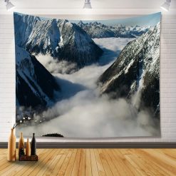 Tenture Murale Paysage "Vallée des Brumes Alpines"
