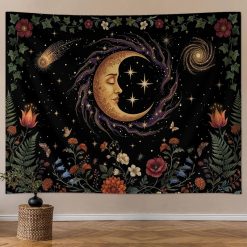 Tenture Murale Zen "Croissant de Lune Enchanté"