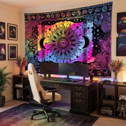 Tenture Murale Zen "Mandala Cosmique Nébuleuse"