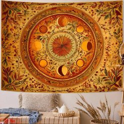 Tenture Murale Mandala Phases d'Ambre