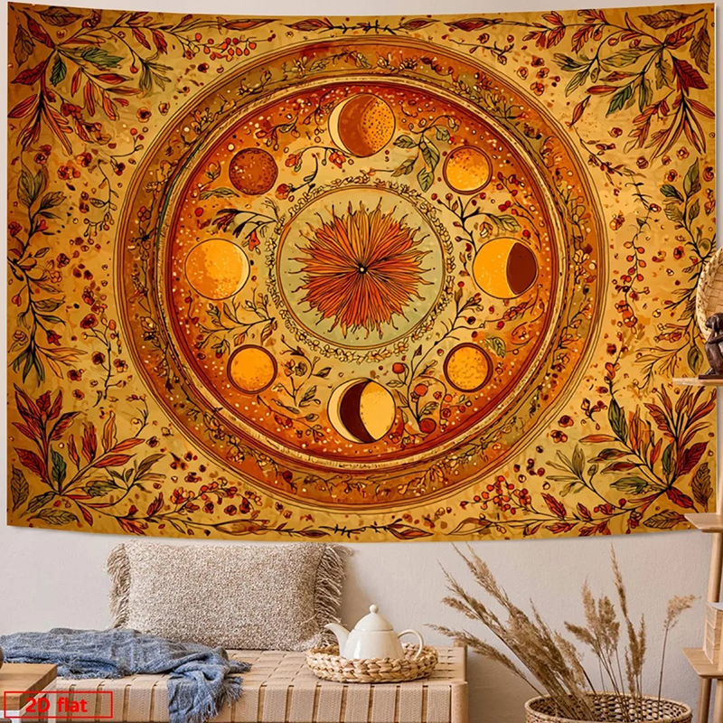 Tenture Murale Mandala Phases d'Ambre