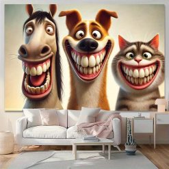 Tenture Murale Animaux « La Bande aux Sourires XXL »