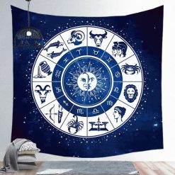Tenture Murale Astrologie « Cercle des Douze Signes »