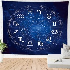 Tenture Murale Astrologie « Cercle des Douze Signes du Zodiaque »