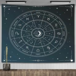 Tenture Murale Astrologie « Roue du Zodiaque Céleste »