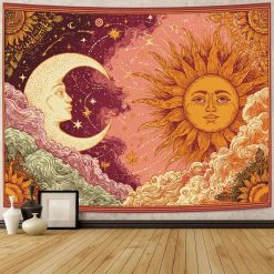 Tenture Murale Bohème Éclipse Solaire Céleste