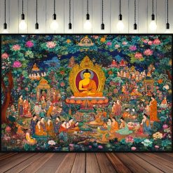 Tenture Murale Bouddhiste « Le Jardin de l’Éveil »
