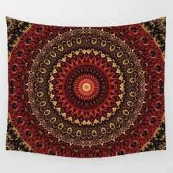 Tenture Murale Mandala Cœur de Braise