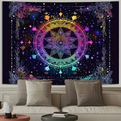 Tenture Murale Mandala Constellation Prismatique