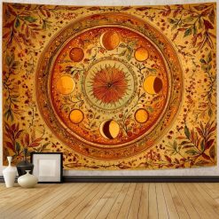Tenture Murale Mandala "Équinoxe Doré"