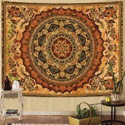 Tenture Murale Mandala Floraison d'Automne