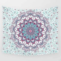 Tenture Murale Mandala Jardin Pastel