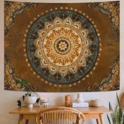Tenture Murale Mandala Joyau des Sables