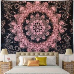 Tenture Murale Mandala Lotus Poudré