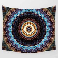 Tenture Murale Mandala Océan Hypnotique