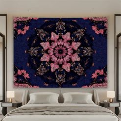 Tenture Murale Mandala "Rose de Minuit"