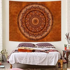 Tenture Murale Mandala Terre de Sienne