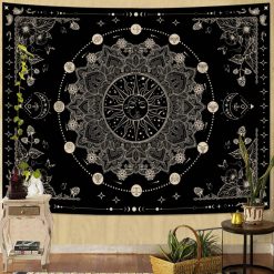 Tenture Murale Mandala « Zodiaque Solaire Mystique »