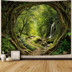 Tenture Murale Nature Arche Forestière et Cascade