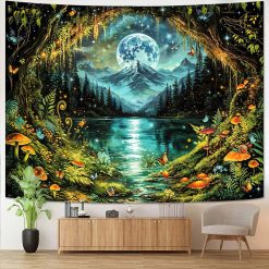 Tenture Murale Nature Forêt Enchantée sous la Lune