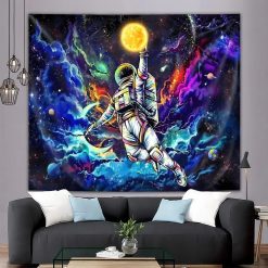 Tenture Murale Paysage "Astronaute aux Confins de l’Univers"