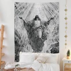 Tenture Murale Art Chrétien « Jésus dans la Gloire Céleste »