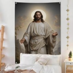 Tenture Murale Art Chrétien « Le Christ Ressuscité »